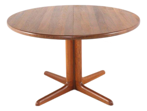 Danish Round 2-Way Extendable Stenum Dining Table