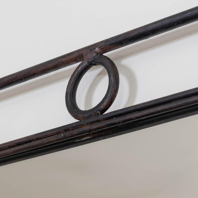 1950s French Iron Loop Mirror For Sale - Image 9 of 10