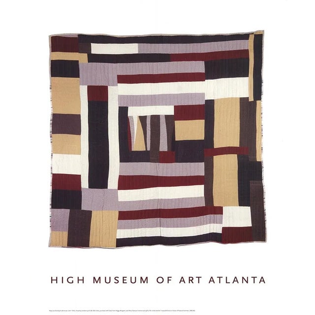 Late 20th Century Mary Bendolph 'Housetop Variation Quilt' Offset Lithograph Poster For Sale