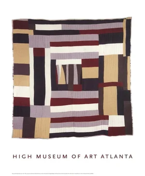 Late 20th Century Mary Bendolph 'Housetop Variation Quilt' Offset Lithograph Poster