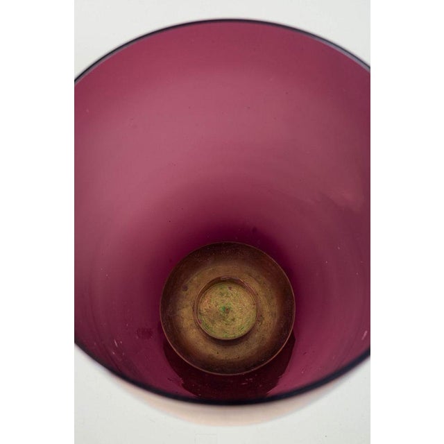 Large Mouth-Blown Glass Candleholder by Hans-Agne Jakobsson for Markaryd, 1960s For Sale - Image 3 of 5