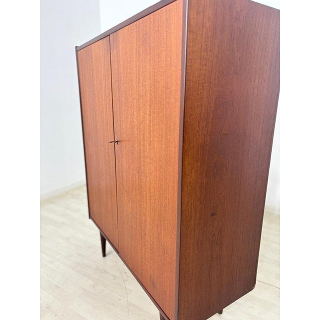 Wood Vintage Danish Teak Linen Cabinet For Sale - Image 7 of 10