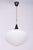 Metal Mid-Century Chandelier in Chromed Steel and Opaline Glass, Czech, 1960s For Sale - Image 7 of 12