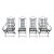 Vintage Set of 4 Hervé Baume French Wrought Iron Folding Patio Chairs, 1970s For Sale
