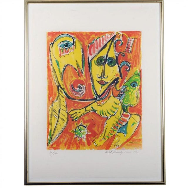 Carl-Henning Pedersen, H. C. Andersen Suite, 1890s, Lithograph, Framed For Sale - Image 5 of 5
