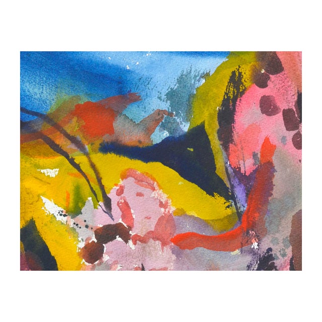 Abstract watercolor with bold, dynamic colors by Les (Leslie Luverne) Anderson (American, 1928-2009). From the estate of...
