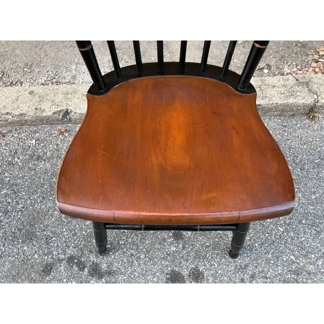 Farmhouse 1960s Pair Hitchcock Stencil Side Chairs For Sale - Image 3 of 12