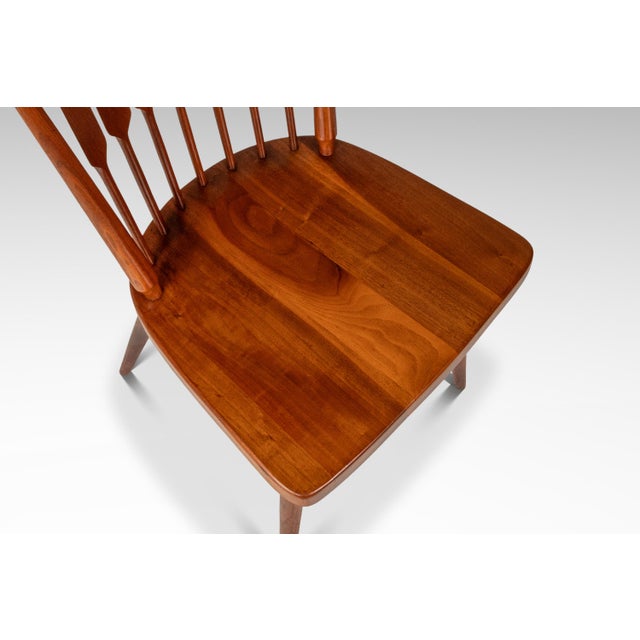 Set of Four (4) Mid-Century Modern Windsor "Centennial" Dining Side Chairs in Solid Walnut Attributed to Kipp Stewart for Drexel, Usa, C. 1960's For Sale - Image 12 of 18
