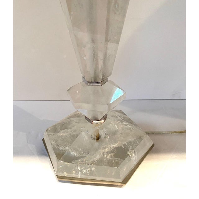 Late 20th Century Late 20th Century Rock Crystal Candlestick Table Lamp For Sale - Image 5 of 5