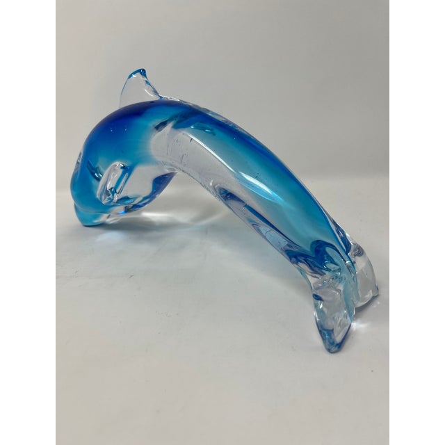 Traditional Blue Murano Glass Dolphin by Beltrami For Sale - Image 3 of 6