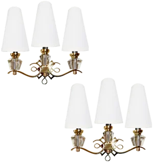 Vintage Jules Leleu French Bronze Sconces- A Pair