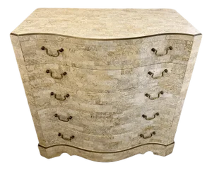 1980s Tessellated Stone With Inlaid Bronze Commode Design by Maitland Smith