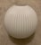 White opal ribbed Glas pendant light from the 60ties. Very good condition, pendant only.