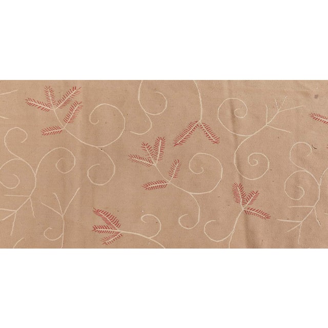 Tan Contemporary Aubusson Design Handmade Rug by Eric Cohler for Doris Leslie Blau For Sale - Image 8 of 9