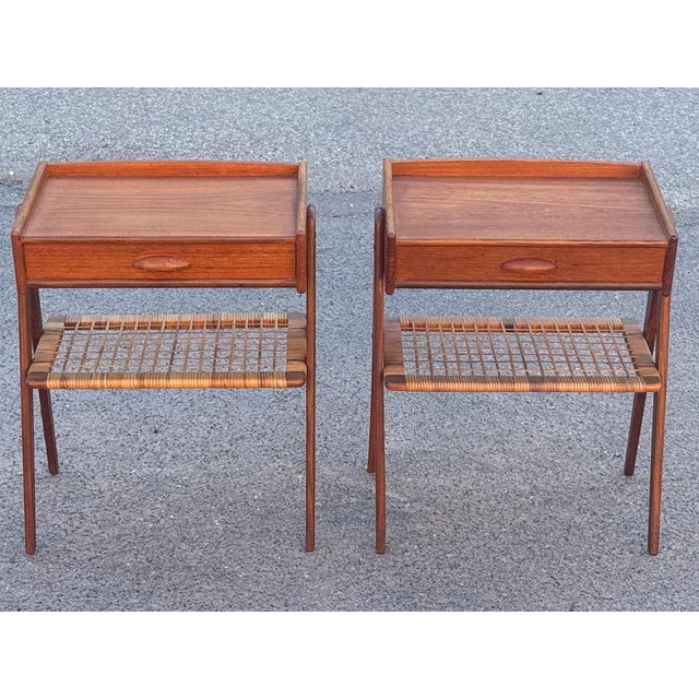 Wood Mid-Century Danish Nightstands by Søren Rasmussen, 1960s, Set of 2 For Sale - Image 7 of 18