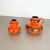 1970s Orange Pottery Fat Lava Vases from Spara Ceramic, Germany, 1970s, Set of 2 For Sale - Image 5 of 18