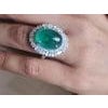 Natural Emerald Ring with 23.88cts Diamond & Emerald 19.02cts in 18k Gold For Sale In New York - Image 6 of 18