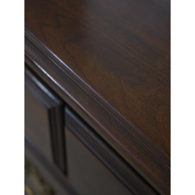 Vintage Cherry 7 Drawer Dresser W. Attached Mirror For Sale - Image 16 of 17