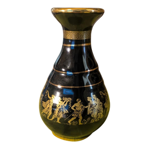 Vintage Handmade Greek 24k Gold Neoclassical Urn Vase