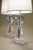 Modern Matched Pair Xlarge Lucite Acrylic Astrolite Ritts Co. Geometric "Hourglass" Futuristic Modern Sculpture Table Lamps 1970's For Sale - Image 3 of 12