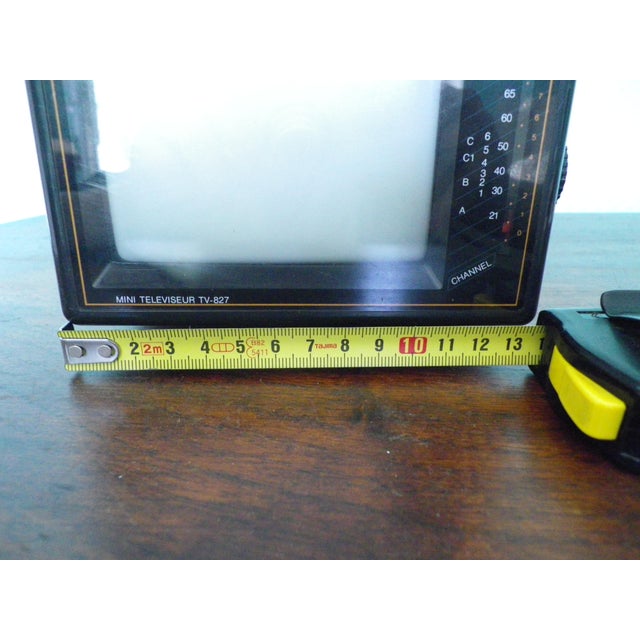 Black Vintage TV-827 Mini Television from Univox, 1980s For Sale - Image 8 of 12