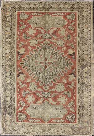 Keivan Woven Arts,En-335, Turkish Oushak Rug- 4′6″ × 6′9″