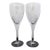 John Rocha Waterford Cut Crystal Signature Red Wine Goblet 9 1/8" Glass Pair For Sale