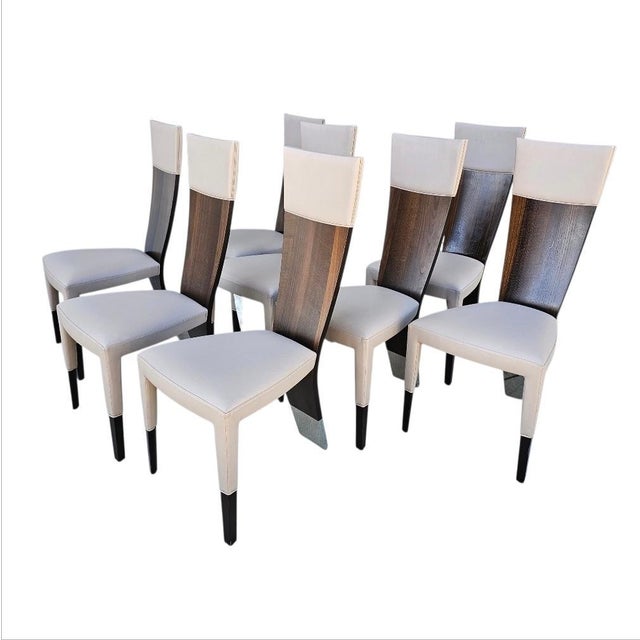 Jade Dining Chairs With Chrome Leg Caps by Pietro Costantini- Set of Eight For Sale - Image 9 of 16