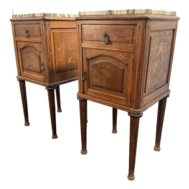 Louis XVI Antique Nightstands, Pair For Sale