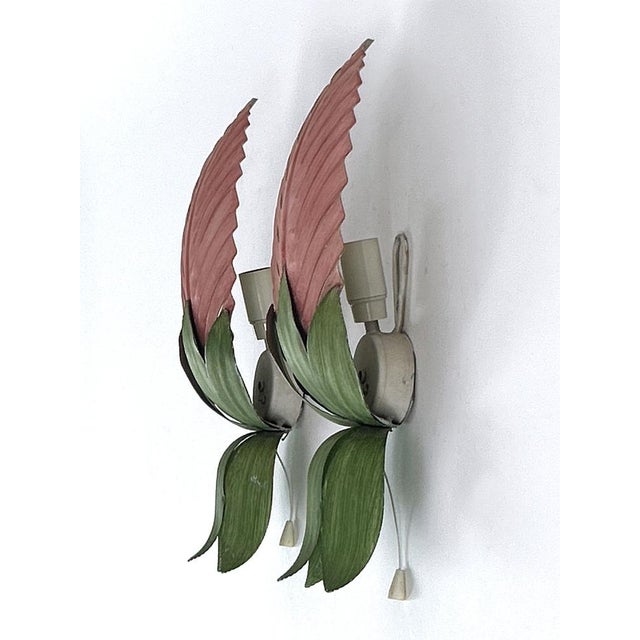 Mid-Century Floral Sconces by Holländer Leuchten, Germany, 1970s, Set of 2 For Sale - Image 17 of 18
