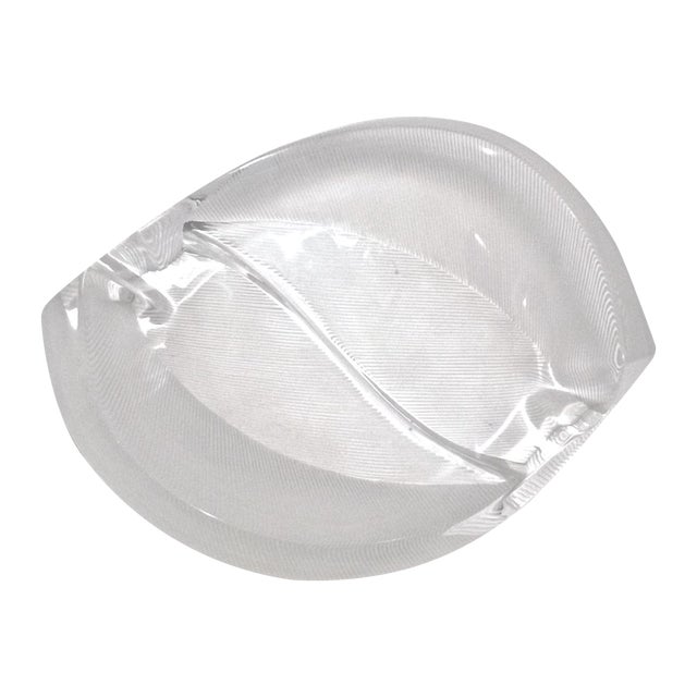 Abstract Lalique Crystal Dish For Sale