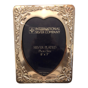 1980s Silver Plate Heart Photo Album