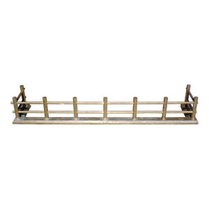 Antique Large Brass Fireplace Fender Fire Surround Early 20th Century