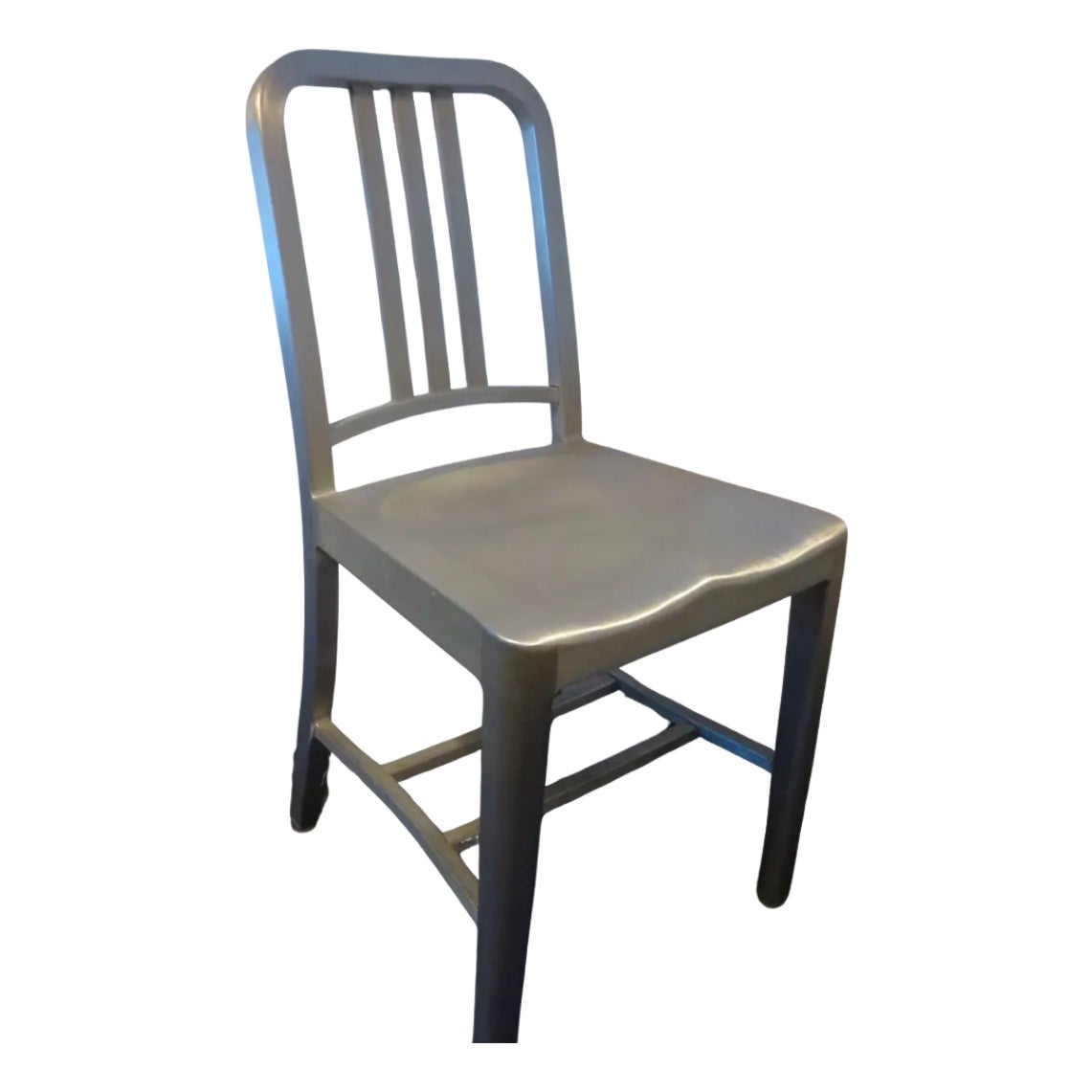 Emeco 1006 Navy Chair in Brushed Aluminum | Chairish