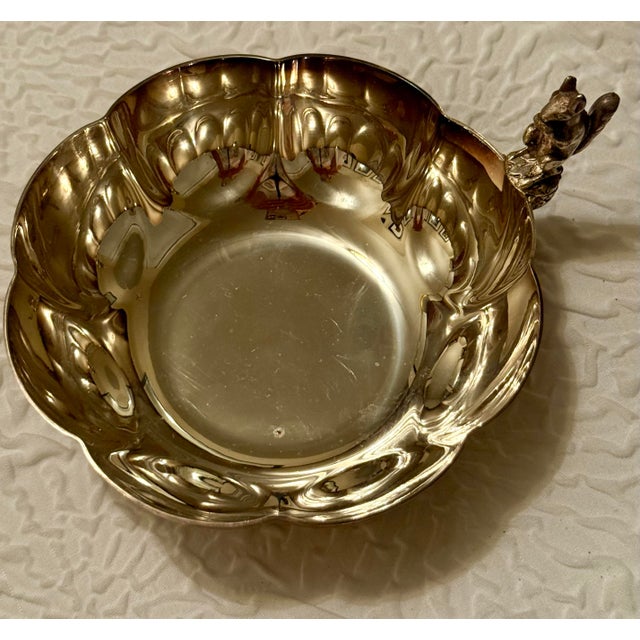 Silver Antique Silverplate Figural Squirrel Nut Bowls — Set of 6 For Sale - Image 8 of 8