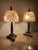 Pair of Vintage Reverse-Painted Floral Glass Boudoir Lamps, Signed “Carol,” 1970s For Sale - Image 4 of 10