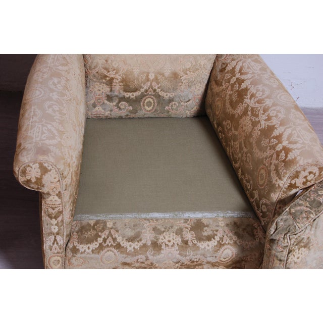 Set of Armchairs in Damask Fabric, 1950s For Sale - Image 12 of 15