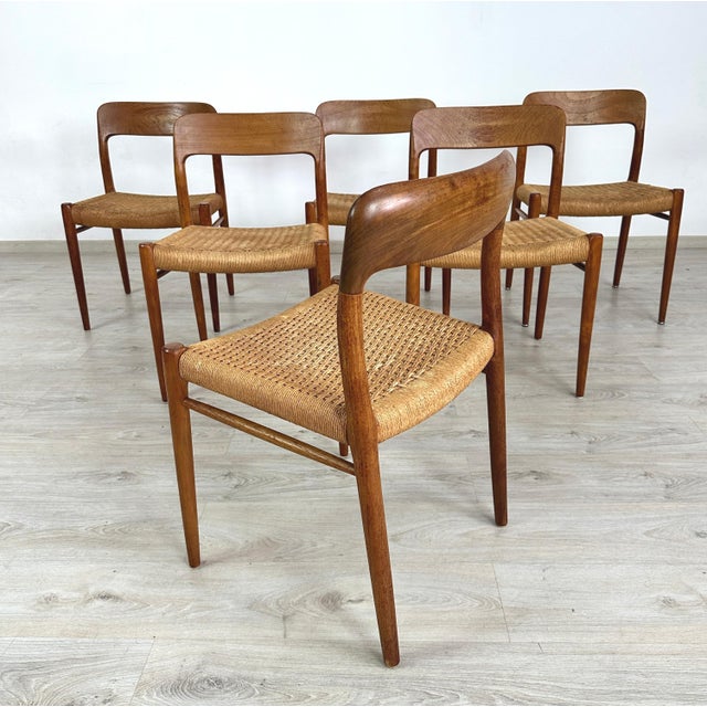 Mid-Century Modern Niels Otto Moller Dining Chairs – Set of 6 For Sale - Image 3 of 9