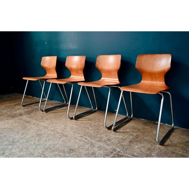 Mid-Century Modern Scandinavian Chair by Elmar Flötotto for Pagholz Flötotto, 1970s, Set of 4 For Sale - Image 3 of 18