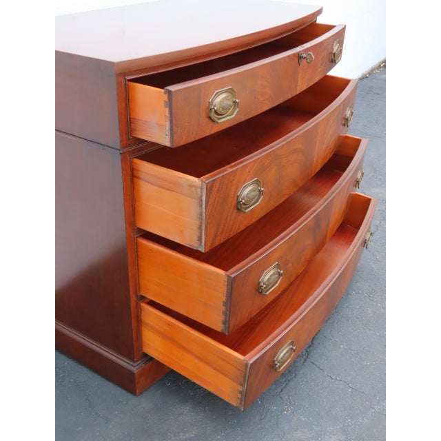 1940s Flame Mahogany Low Dresser Bathroom Vanity 6898 For Sale - Image 5 of 18