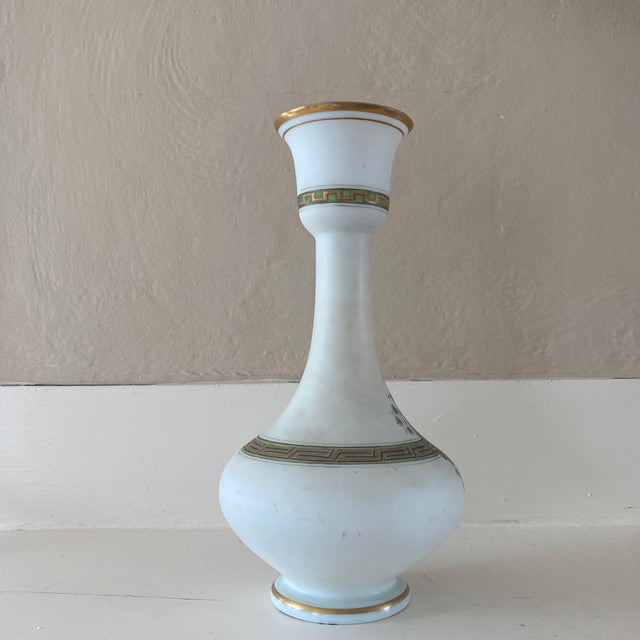 Late 19th Century Bohemian Greek Key Satin Glass Decanter For Sale - Image 4 of 13