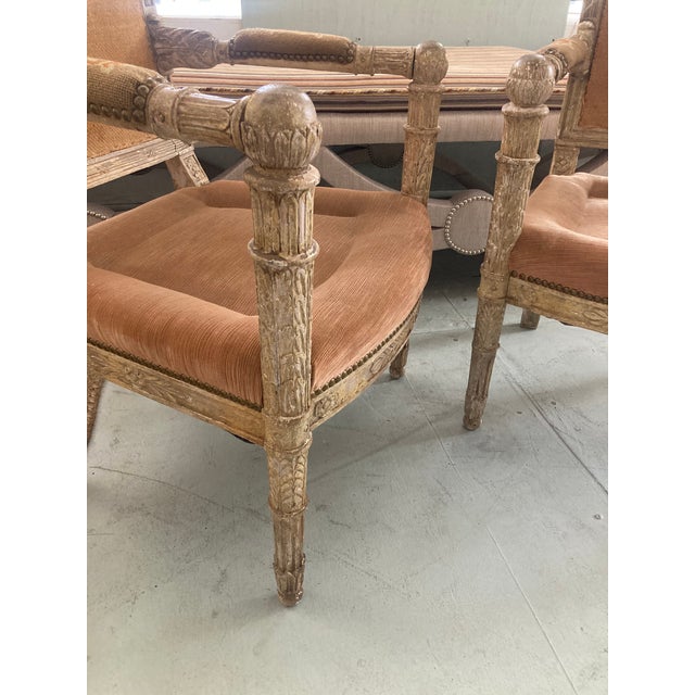 18th Century Empire Fauteuil Frames in the manner of Pierre Benoit Marcion - a pair. Ready to be finished and upholstered...