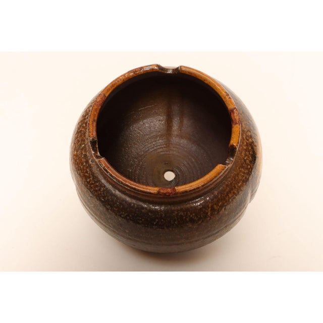 Vintage Bulbous Form Studio Pottery Earth Tone Footed Planter by Deanna Nichols For Sale In New York - Image 6 of 18