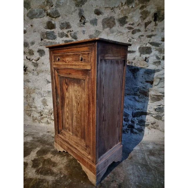 Brown Antique Rustic French Pine Cabinet, 1800s For Sale - Image 8 of 16