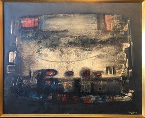 Ivan Freitas, Brazilian Modernist Abstract Oil Painting Latin American Expressionist Concreta, c.1960