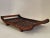 Brown Antique Asian Wooden Footed Tray For Sale - Image 8 of 9