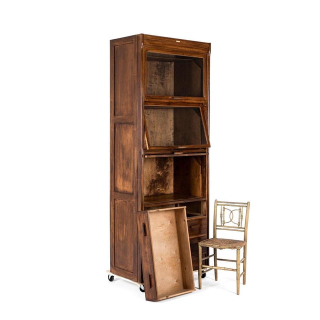 Brown Tall Glazed Haberdashery Cabinet For Sale - Image 8 of 18