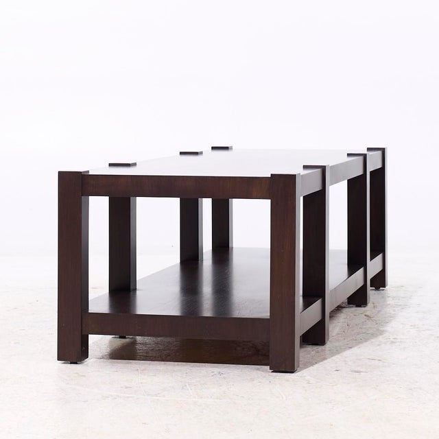 Eurocraft Walnut Coffee Table For Sale - Image 4 of 9