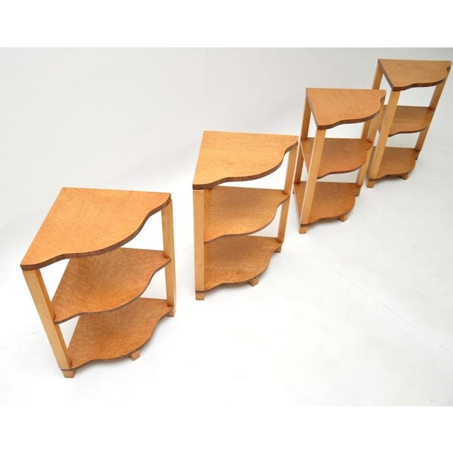 Art Deco Birds Eye Maple Nesting Tables, 1930s, Set of 5 For Sale - Image 9 of 13