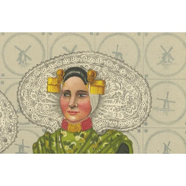 South Beveland Women and Girl in Lace Caps and Black Skirts with Golden Pins, 1932, Paper For Sale - Image 6 of 10